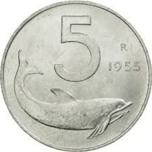 5 Lires Italie 1955