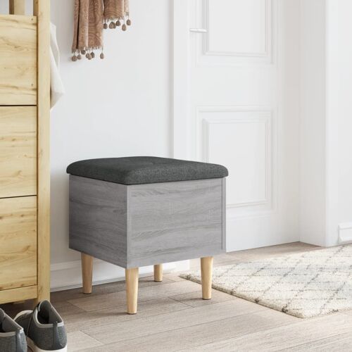 vidaXL Banc de rangement sonoma gris 42x42x46 cm bois d'ingénierie