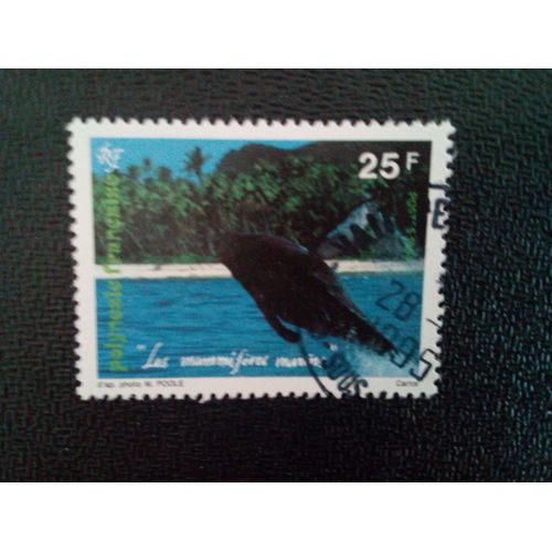Timbre Polynésie Française Yt 450 Baleine À Bosse (Megaptera Novaeangliae) 1994