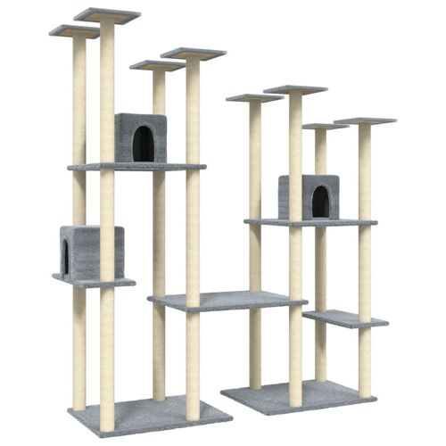 Vidaxl Arbre À Chat Avec Griffoirs En Sisal Gris Clair 174 Cm