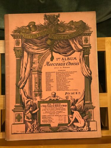 1er Album De Morceaux Choisis Recueil Piano Édition Française Maitres Musique