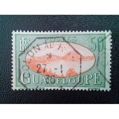 Timbre Guadeloupe Yt 110 Rade Des Saintes 1928