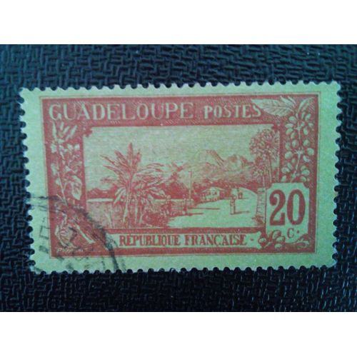 Timbre Guadeloupe Yt 61 La Grande Soufrière 1905