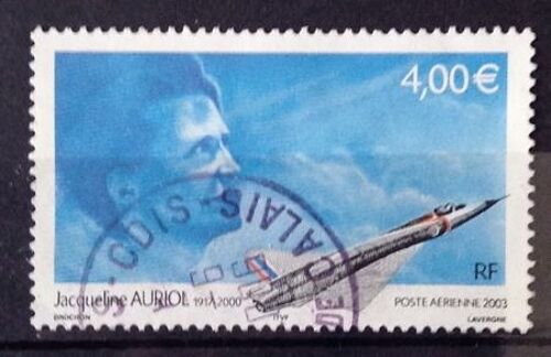 Aviatrice Jacqueline Auriol 4,00 (Très Joli Aérienne N° 66) Obl - Cote 4,00 - France Année 2003 - N10121