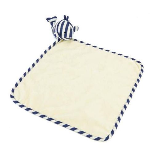 Doudou Baleine Jellycat Walter Mouchoir Blanc Rayures Stripes Peluche Jouet Bebe Naissance Comforter White Whale
