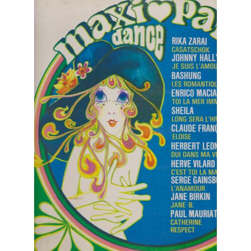 Maxi- Party Dance - Philips 844.968 -Compilation -Enregistrements Originaux - Maquette "Flowerly" Jean-Claude Lafaye
