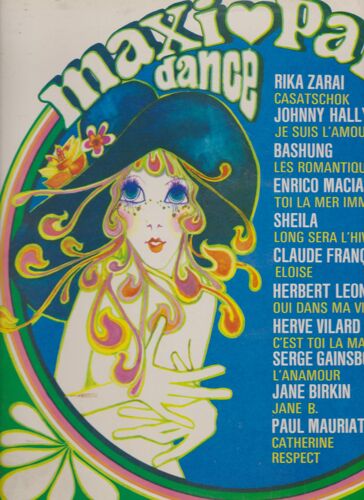 Maxi- Party Dance - Philips 844.968 -Compilation -Enregistrements Originaux - Maquette "Flowerly" Jean-Claude Lafaye