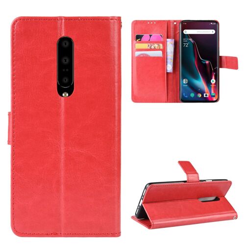 Coque OnePlus 7 Pro,Etui pour OnePlus 7 Pro,Coque en cuir pour OnePlus 7 Pro,Convient a Etui la OnePlus 7 Pro,Rouge