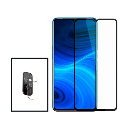 Kit Film Caméra Arrière + Verre Trempé 5d Full Cover Pour Realme C35 - Transparent / Noir