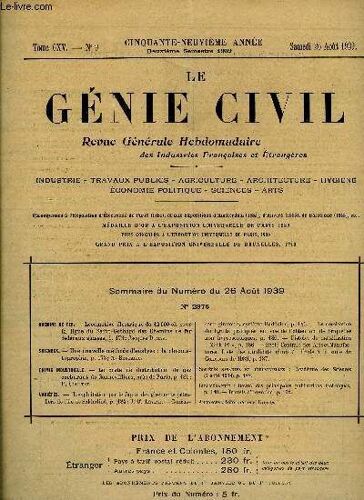 Le Génie Civil Tome Cxv N° 9 - Chemins De Fer : Locomotive Électrique De 12 000 Ch Pour La Ligne Du Saint Gothard Des Chemins De Fer Fédéraux Suisses Par Jacques Dumas. Sciencs : Une Nouvelle Méthode(...)