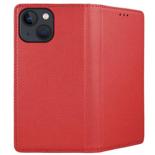 Housse Pour Apple Iphone 15 Plus - Etui Coque Pochette Portefeuille + Film Ecran - Rouge Magnet
