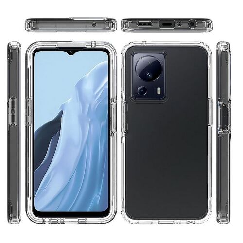 Coque Pour Xiaomi 13 Lite 5g - Housse Etui Silicone Gel 360 Integrale + Film Ecran - Transparent