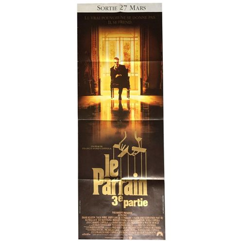 Le Parrain, 3e Partie (The Godfather, Part 3) - Véritable Affiche De Cinéma - Format 60x160 Cm - Francis Ford Coppola, Al Pacino, Diane Keaton, Andy Garcia, Eli Wallach, Sofia Coppola  - Année 1991