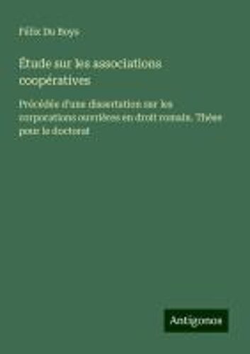Étude Sur Les Associations Coopératives