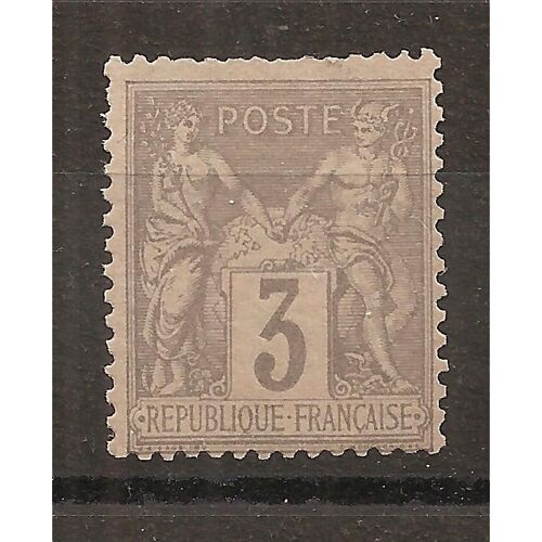 87 (1877) Sage Type Ii 3c Gris Neuf Sans Gomme Nsg (Cote 8e) (0919)