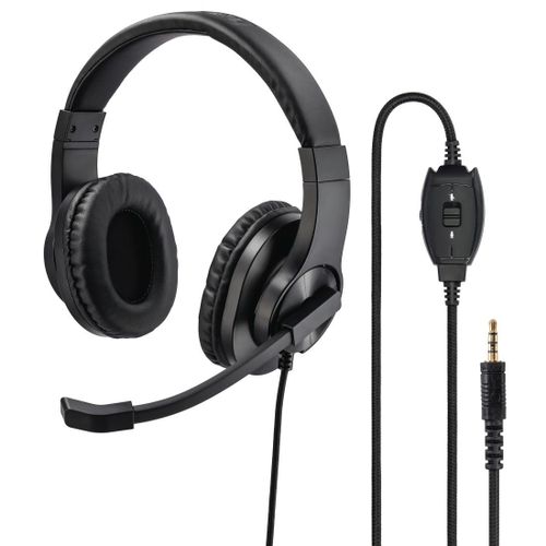 Casque micro de bureau pour PC "HS-P350", stéréo, noir