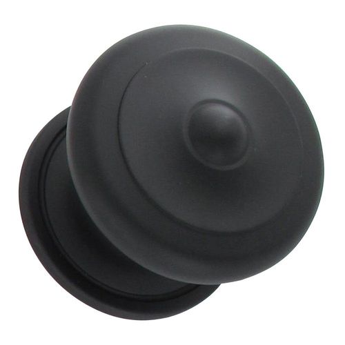 Bouton de porte d'entrée rustique noir mat