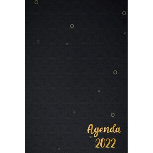 Agenda 2022: Journalier; Une (1) Page Par Jour, Couverture Noir Pour Fille Et Garcon Format A5, Etudiant, Adultes, Primaire, College, Lycée, Profs (French Edition)