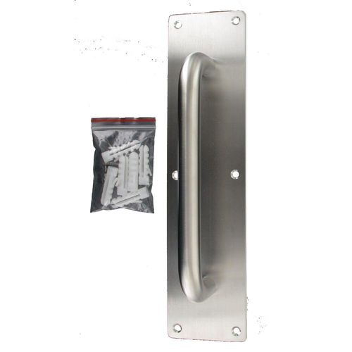 Poignée de tirage sur plaque de propreté inox 304 300X75X2 mm