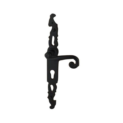 Poignées de porte fer forgé COQ noir 330X36 mm Trou de cylindre i