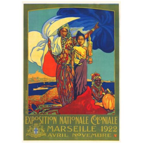 Affiche Exposition Nationale Coloniale Marseille 1922