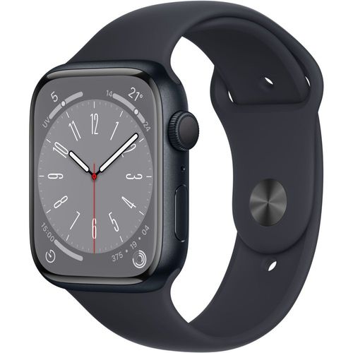 Apple Watch Series 8 (GPS) - Boîtier 45 mm Aluminium Minuit avec Bracelet Sport Minuit