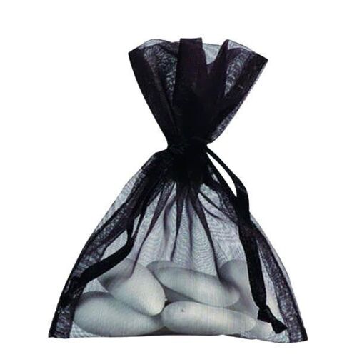 20 SACS ORGANZA 7.5X10CM NOIR