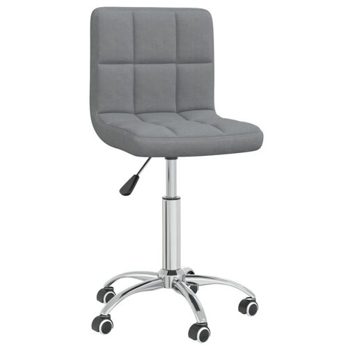 Chaise fauteuil siège pivotante de bureau informatique étude clair tissu gris Helloshop26 02_0024109