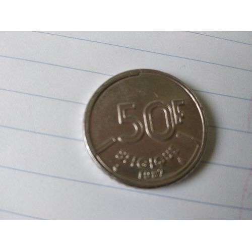 Pièce De 50 Francs Belges Baudoin Ier Belgique 1987