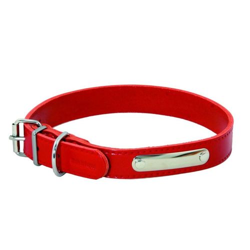 Collier Rive 22/55 Rouge Cuir Vachette