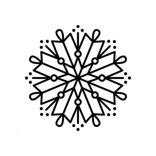 Tampon Bois - Flocon 8 Branches