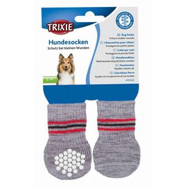 Chaussettes Pour Chien, Anti-Dérapant - L-Xl, 2 Pcs, Gris