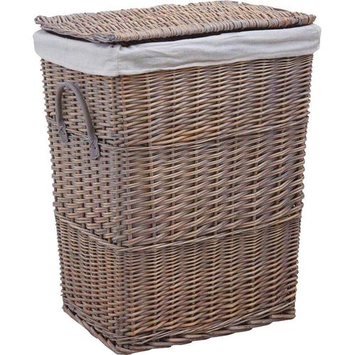Panier à linge en osier doublé