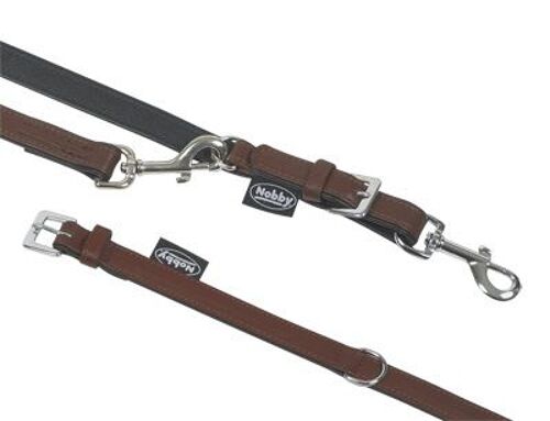 Collier Chien Cuir D'agneau Brun 27cmx13mm