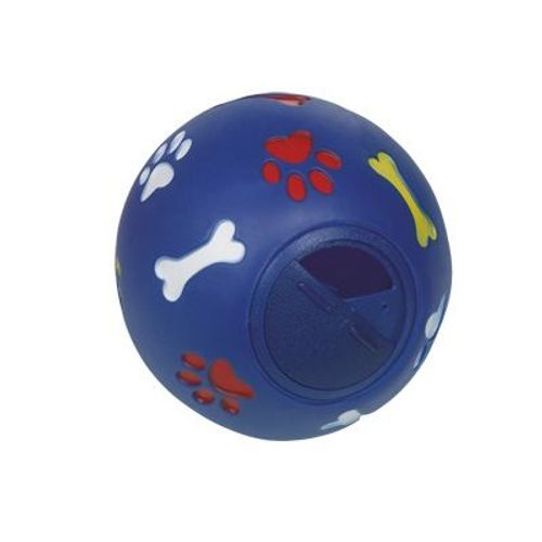 Jouet Chien Caoutchouc Treat Ball Bleu 11cm