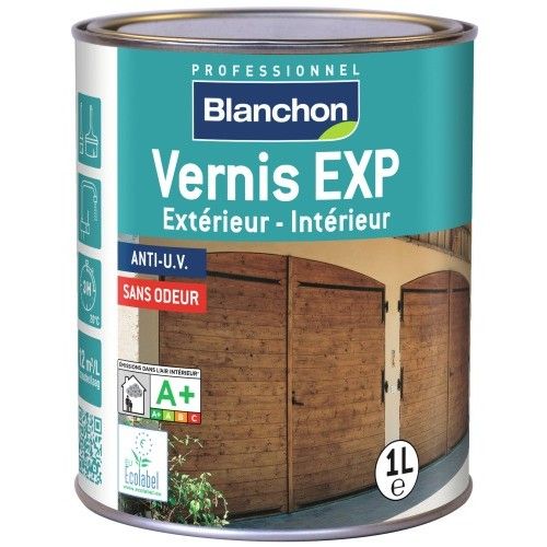 Vernis - aqua-polyuréthane - intérieur extérieur - satiné - 1 L - EXP BLANCHON