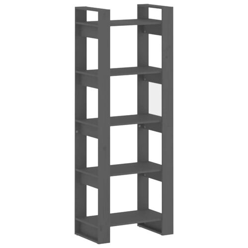 vidaXL Bibliothèque/Séparateur de pièce Gris 60x35x160 cm Bois massif