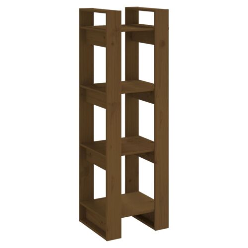 vidaXL Bibliothèque/Cloison Marron miel 41x35x125 cm Bois massif
