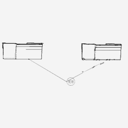 Clayette étagère (repère 838) Réfrigérateur congélateur (5945270100 BEKO)