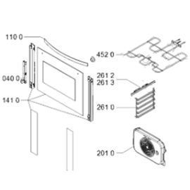 Vitre de four + support (repère 141 0) d'origine Four cuisinière (481010898182 C00500093 INDESIT)