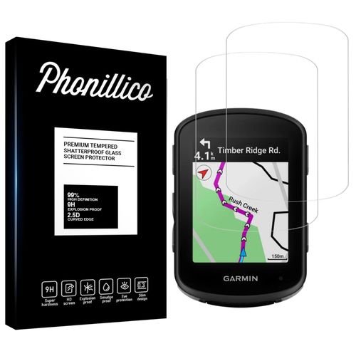 Verre Trempé pour Garmin Edge 540 / Edge 840 [Pack 2] Film Vitre Protection Ecran GPS Vélo Phonillico®