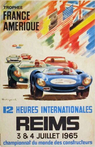 Affiche 12h Internationale Reims 1965