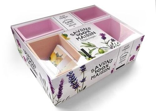 Savons 100% Maison - Coffret Avec 1 Moule En Bois, 2 Petits Moules Et Un Livret De 48 Pages