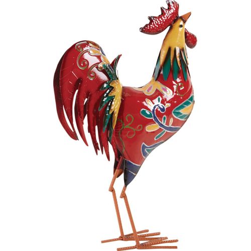 Coq En Métal Laqué Multicolore