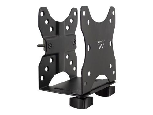 Ewent EW1517 - Crochet de montage - montable sur poteau, montable sous bureau, montage possible sur moniteur - noir