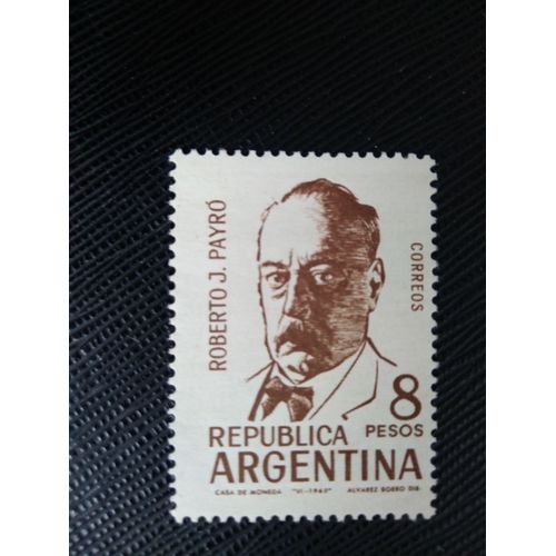 Timbre Argentine Yt 712 Roberto J. Payró (1867-1928) 1965 ( 141207 )