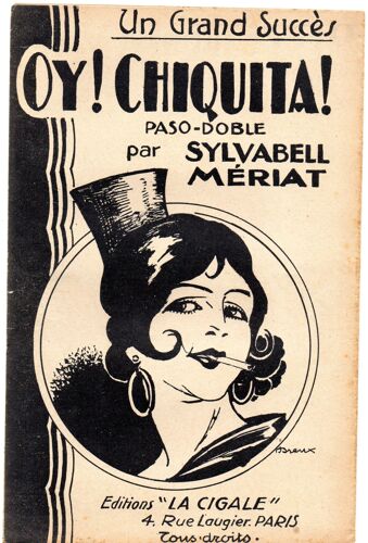Partition De Musique Oy! Chiquita Paso- Doble Par Sylvabel Meriat