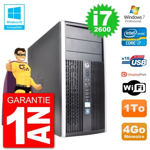 PC HP 6300 MT Intel Core i7-2600 RAM 4Go Disque Dur 1To Graveur DVD Wifi W7