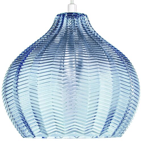 Lampe Suspension Keila Verre Bleu