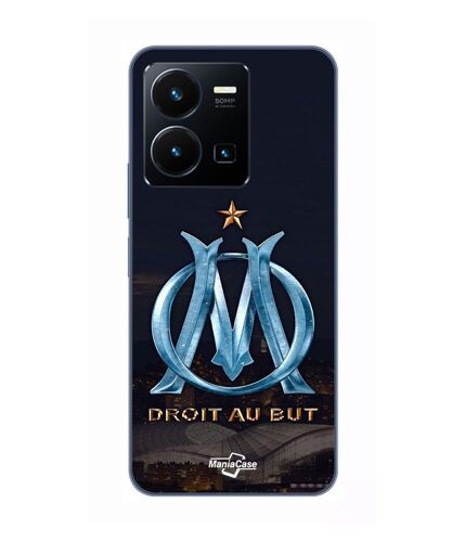 Coque Pour Vivo Y35 4g Om Logo Bleu Et Dorée Stade